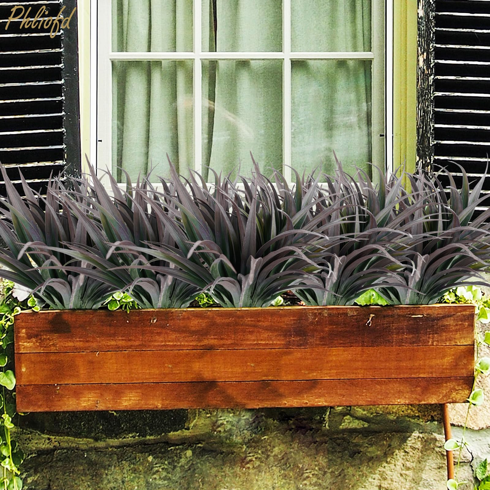 6Pcs Artificial Grass Fake Plants 17.3in Outdoor Plants UV Resistant Faux Greenery Stems Fake Gra... | Amazon (US)