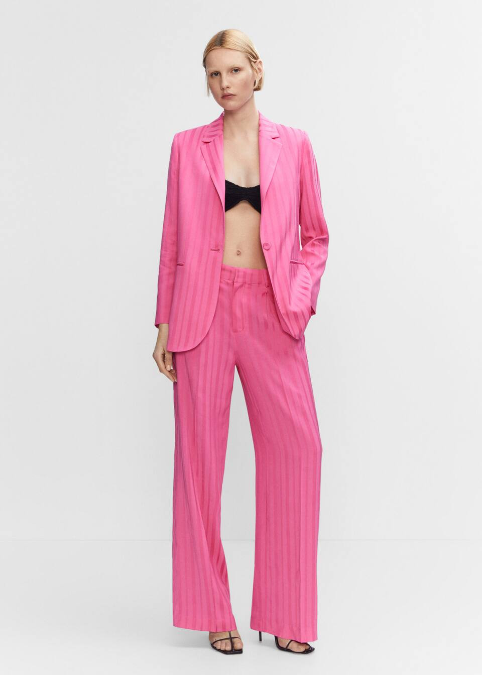 Pants with satin stripe detail | MANGO (US)