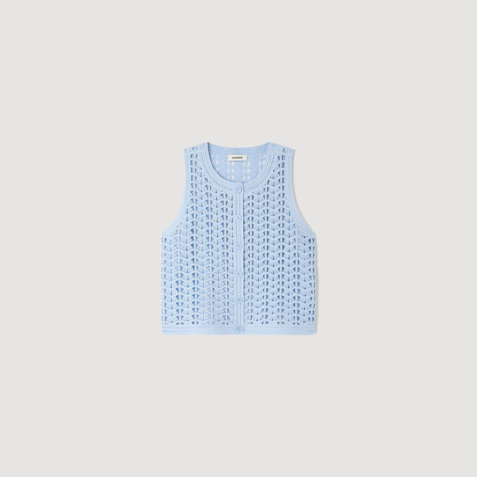 Beaded crochet top | Sandro US | Sandro-Paris US