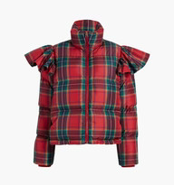 The Violet Ruffle Sleeve Puffer Jacket | Hill House Home