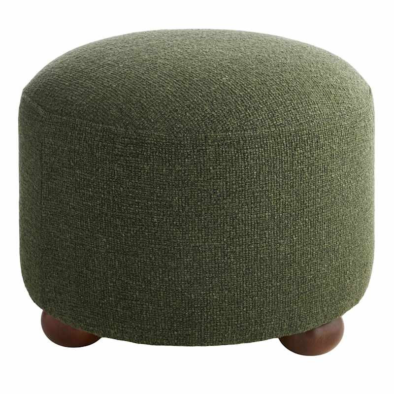 Dottie Ottoman, Green, Fabric, sold by At Home | At Home