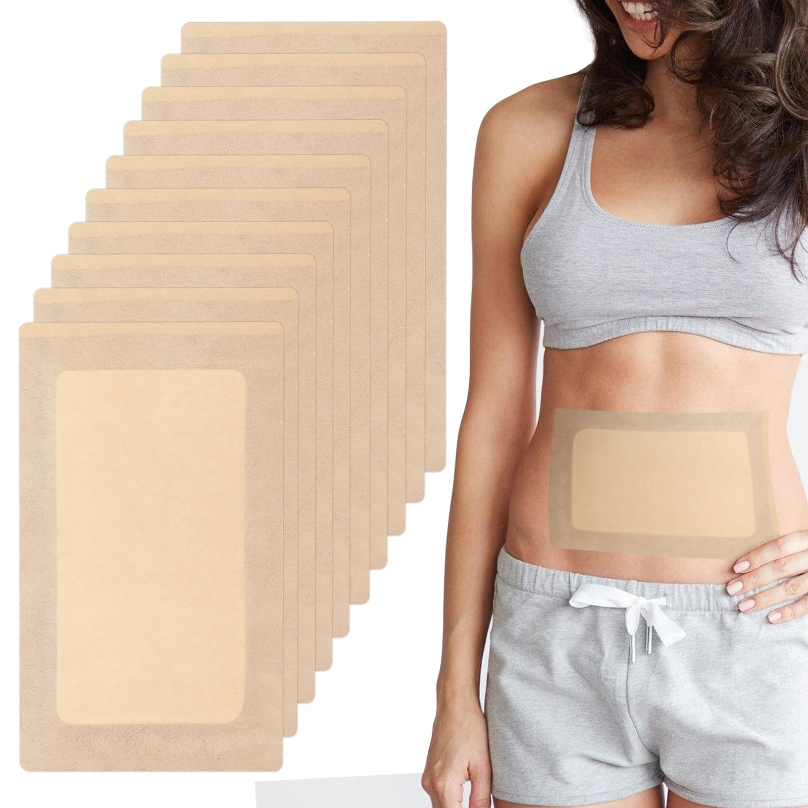 10pcs Castor Oil Pack Wrap - Self-Adhesive, High Absorbent Organic Cotton Flannel, No Leak Design... | Amazon (US)