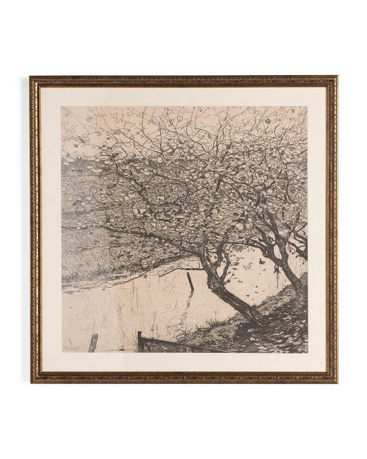 30x30 Tree Sketch With Matte And Glass Wall Art | TJ Maxx