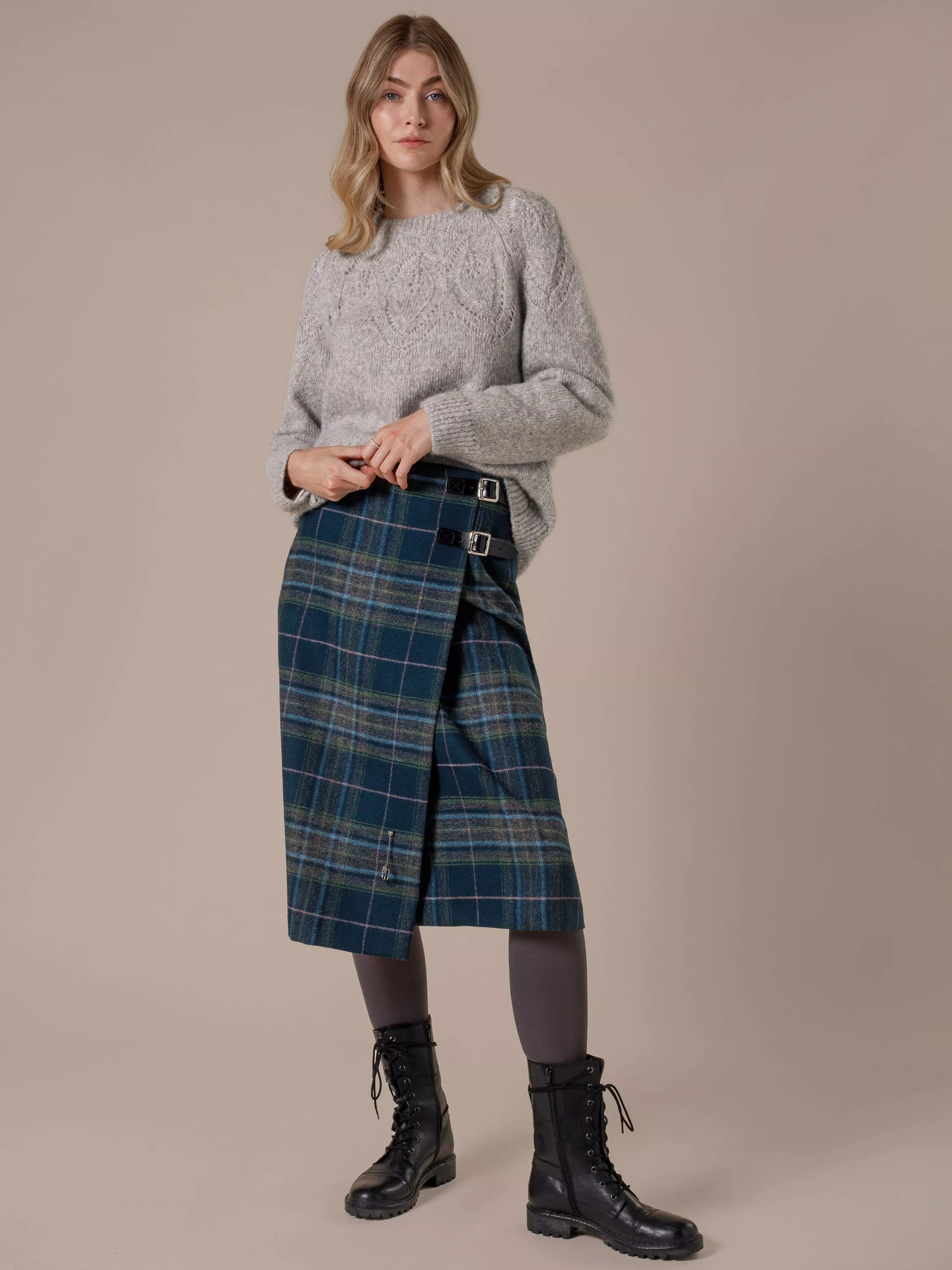 Celtic & Co. Wool Midi Celt Kilt Skirt | John Lewis (UK)