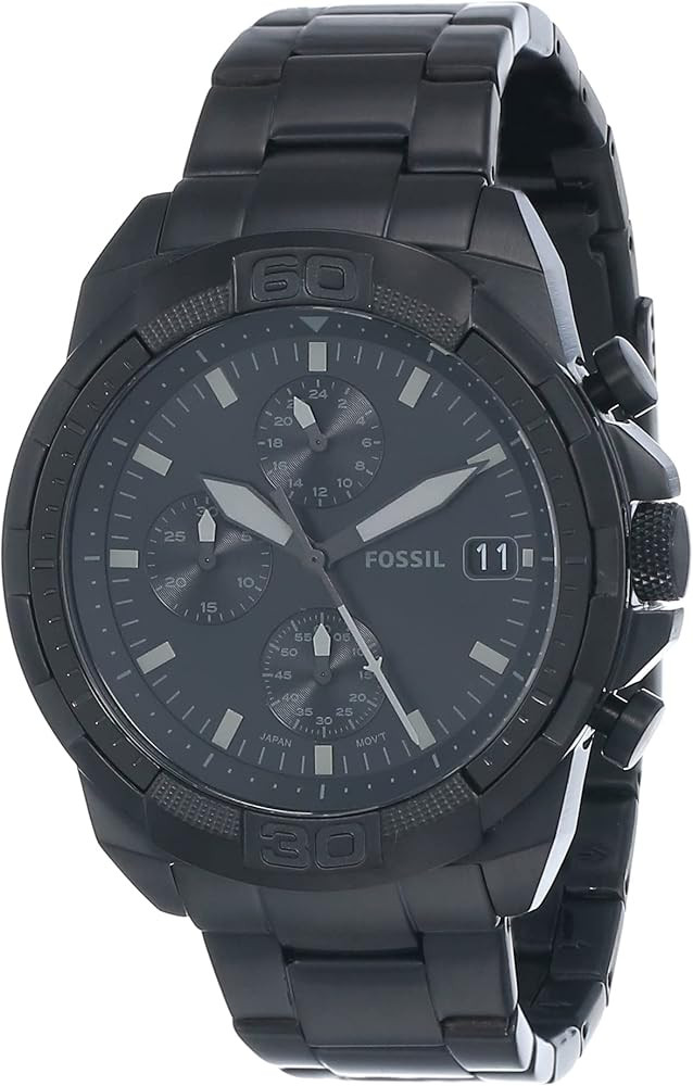 Fossil Bronson Men's Analog Watch       
Band Material: Leather 

Clasp: Tang Buckle | Amazon (US)