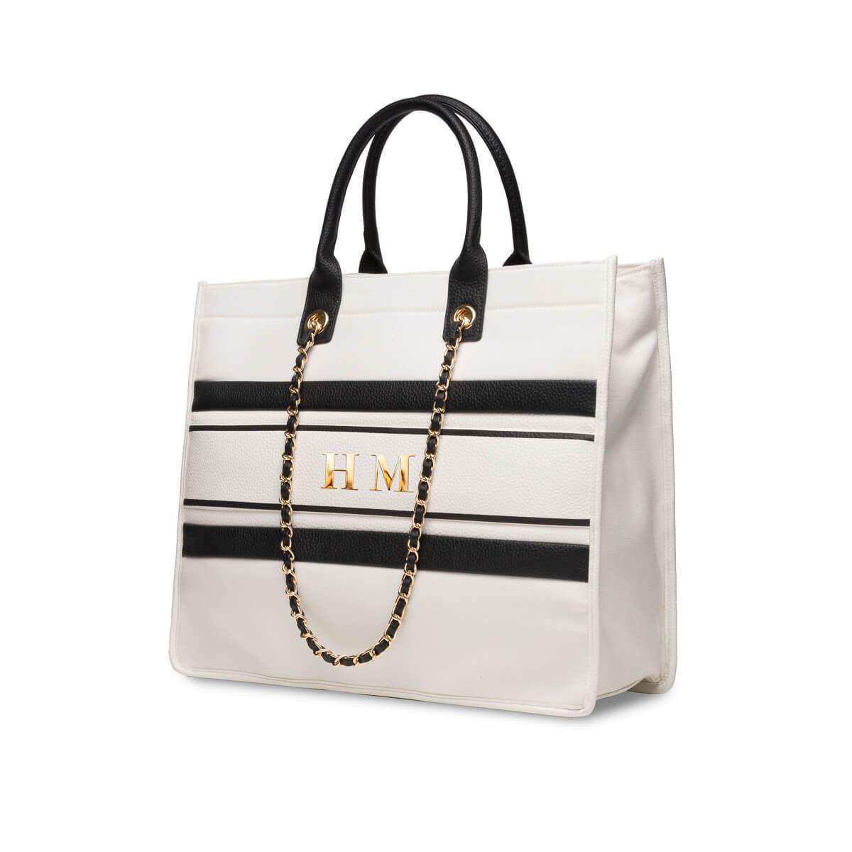 Ivory/Black Canvas Resort Bag | Abbott Lyon