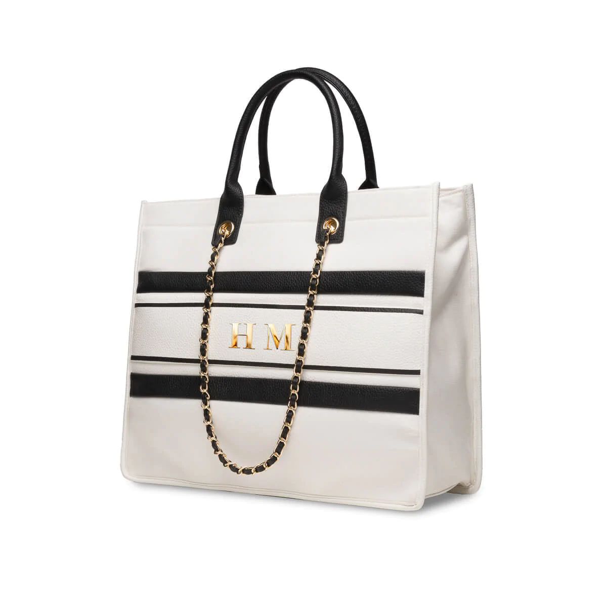 Ivory/Black Canvas Resort Bag | Abbott Lyon