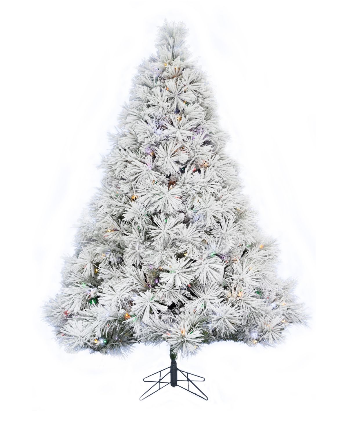 Perfect Holiday 5' Prelit Atka Pine Flocked Christmas Tree with 300 Led Lights | Macys (US)