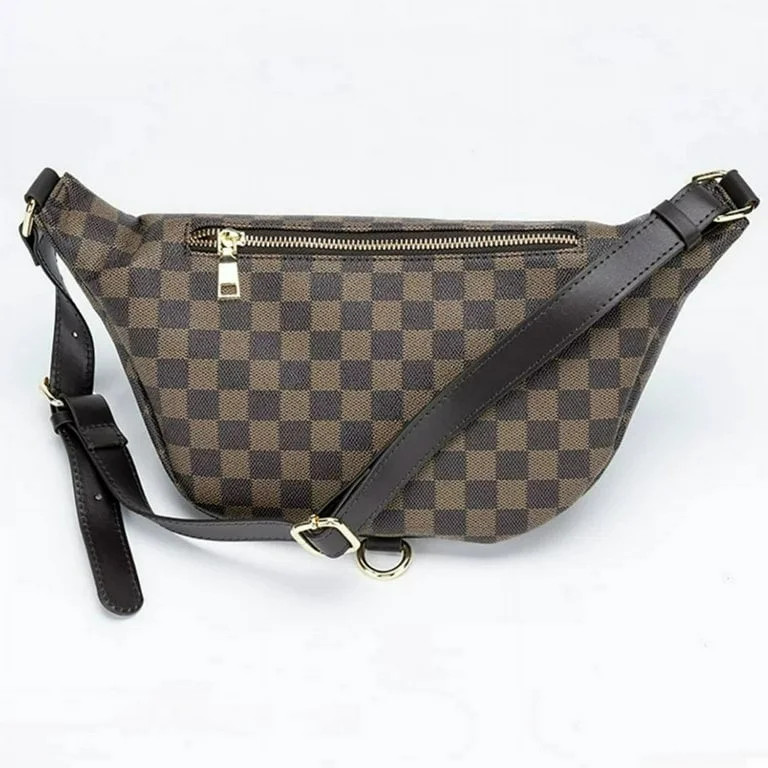 BUTIED Woman Man Fashion Checkered Crossbody Waist Bag Sling Pack Large Capacity Satchel Bum Bag ... | Walmart (US)