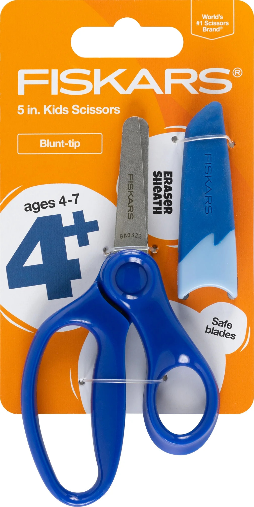 Fiskars 5 inch Blunt Scissor with Sheath, Blue, Ages 4-7 | Walmart (US)