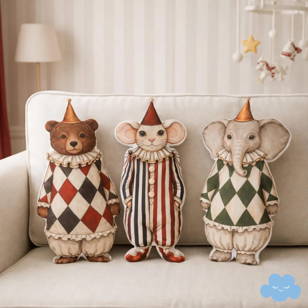 Vintage Circus Shaped Pillow - Etsy | Etsy (US)