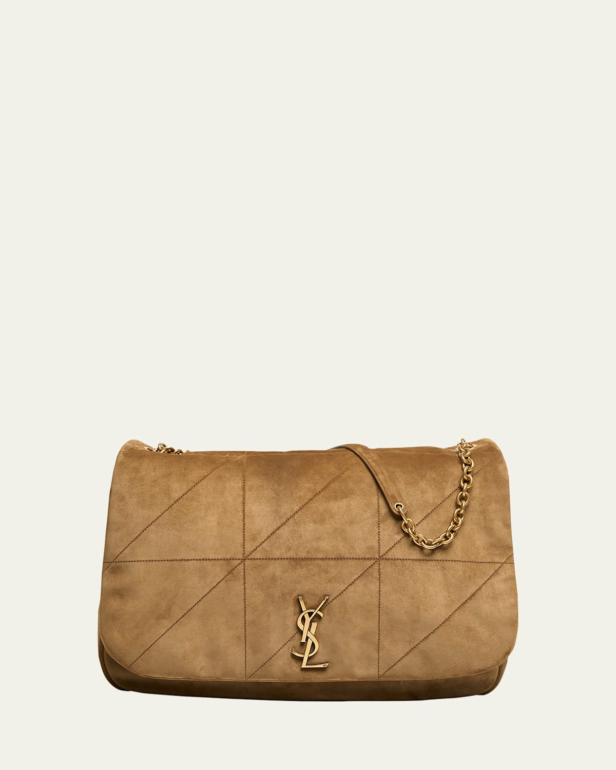 Jamie 4.3 Maxi YSL Shoulder Bag in Quilted Suede | Bergdorf Goodman