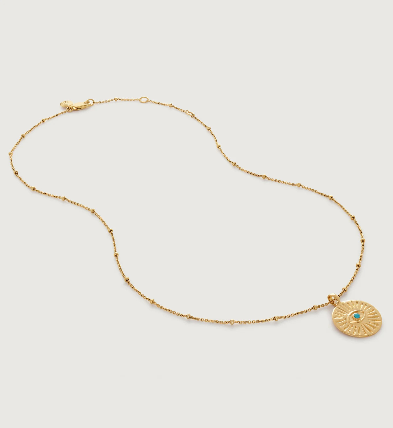 Talisman Evil Eye Fine Beaded Chain Necklace | Monica Vinader (US)
