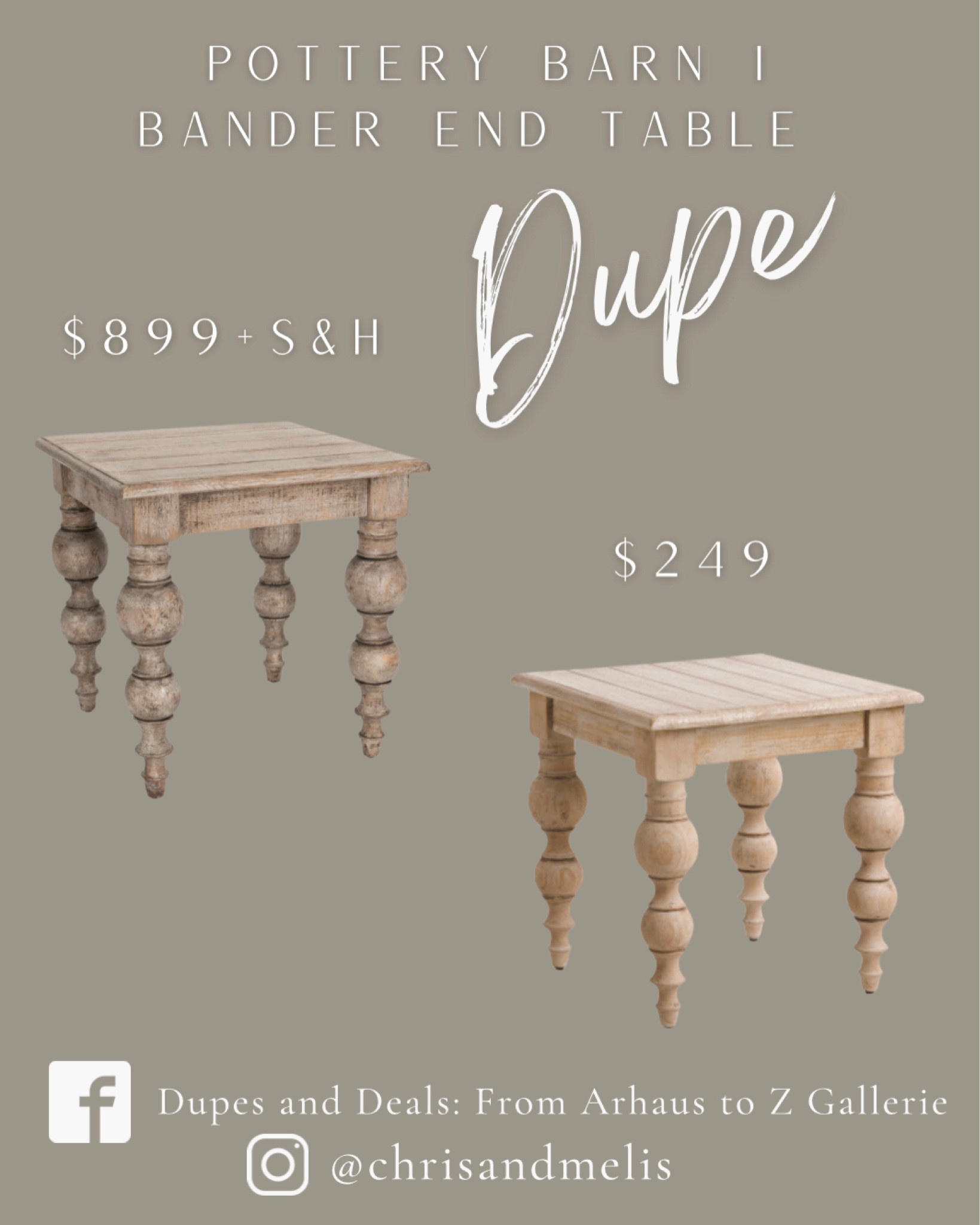 Beautiful dupe for the Pottery Barn Bander end table! The legs totally remind me of James+James too!

#LTKsalealert #LTKhome
