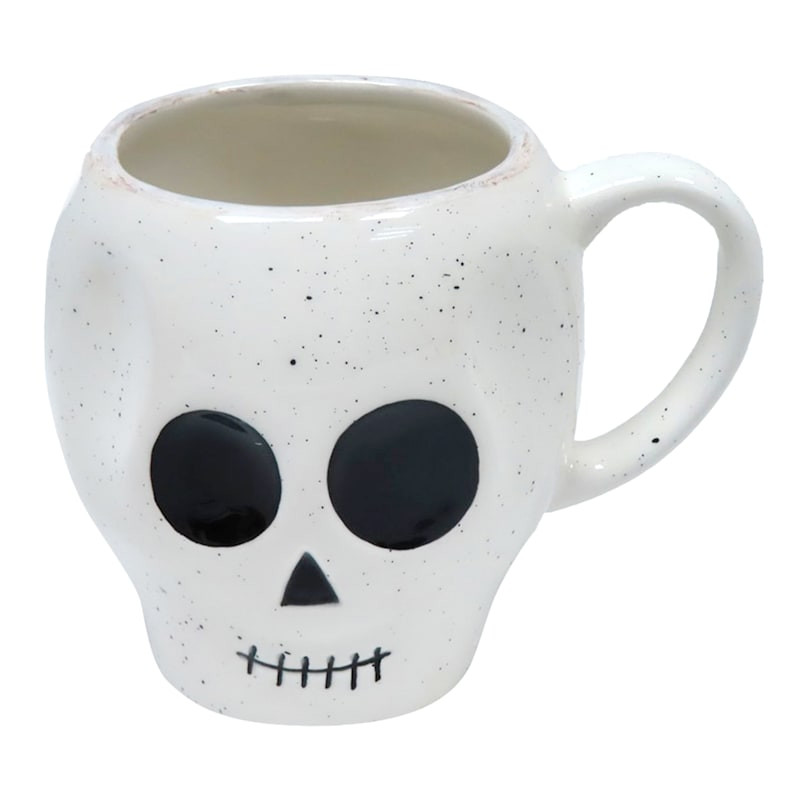Homespun Halloween White Skull Mug, 18oz | At Home