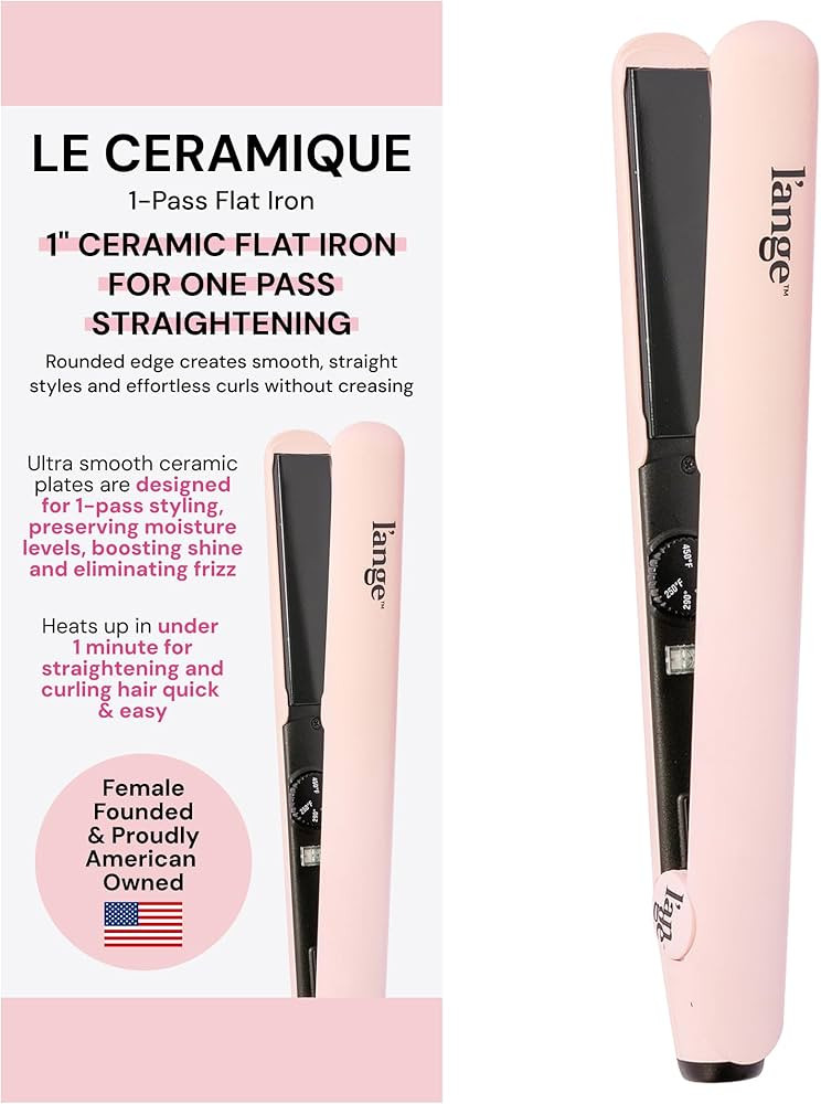 L'ANGE HAIR Le Ceramique 1-Pass Flat Iron Hair Straightener | Fast Heating Ceramic Flat Iron | Be... | Amazon (US)
