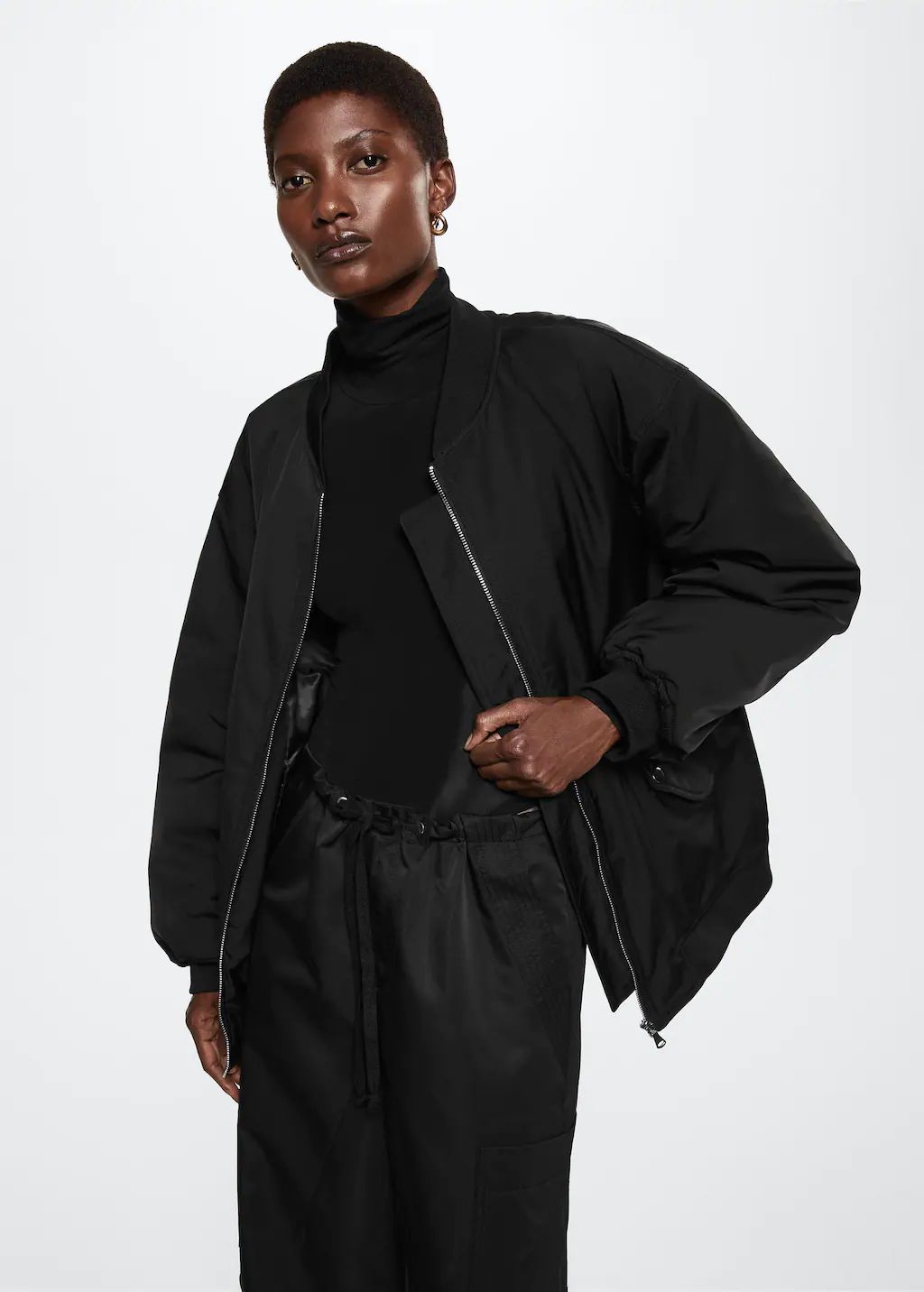 Oversized bomber jacket | MANGO (US)