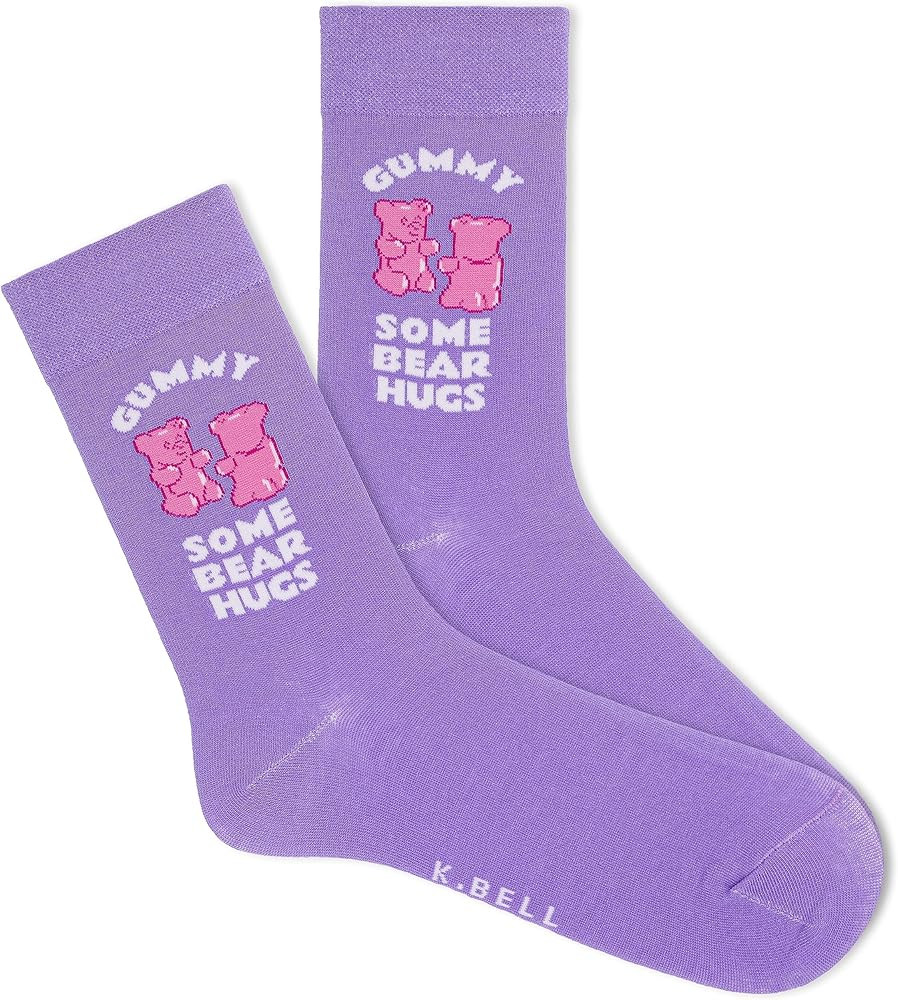 K. Bell Women's Fun Conversation Starter Crew Socks - 1 Pairs - Cool & Cute Pop Culture Gifts | Amazon (US)