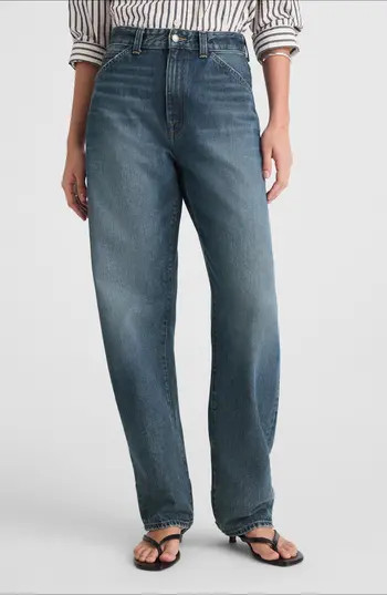 Madewell High Waist Crop Balloon Jeans in Greendale Wash at Nordstrom Rack, Size 25 | Nordstrom Rack