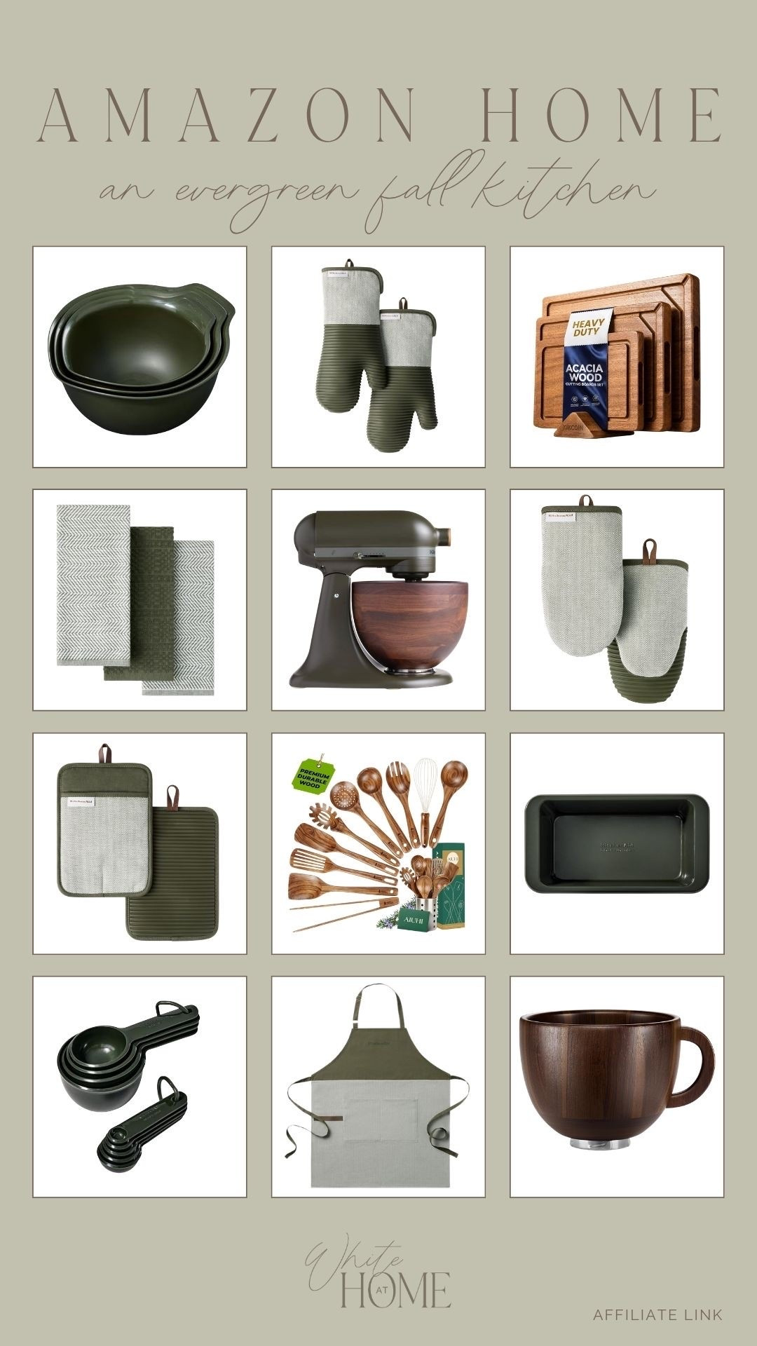 An evergreen kitchen for the fall! I grabbed these gorgeous mixing bowls and oven mitts from Amazon last week, and I am obsessing over the color and whole collection. The perfect functional and beautiful kitchen finds!

#LTKHome