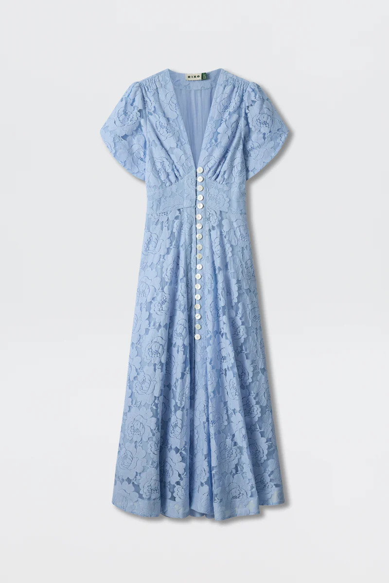 novara dress vintage blue | Rixo