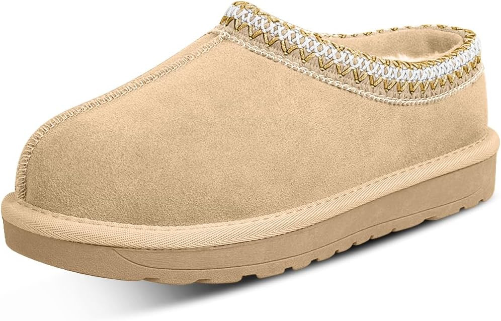 Women's Slippers Platform Mini Boots For Women Suede Leather Indoor/Outdoor Anti-Slip Slipper Com... | Amazon (US)