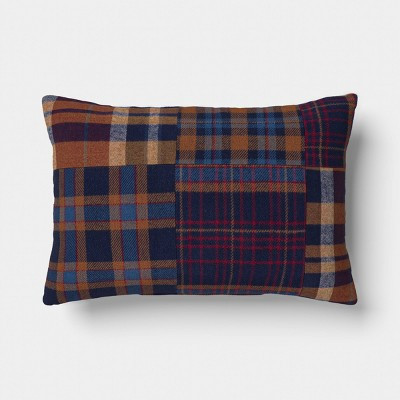 14"x20" Lumbar Woven Plaid Patchwork Pillow - Room Essentials™ | Target