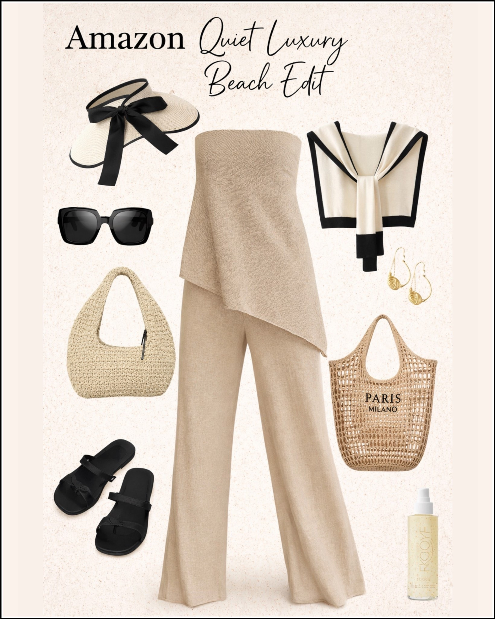 Neutral vacay staples you’ll wear on repeat 🤍✨
Affordable Amazon finds for your next getaway — think effortless summer outfits, chic vacation outfits, and elevated neutral looks all under $100 🌊☀️

From beach dresses to matching sets, swimsuits, and must-have accessories — everything you need for vacation, date nights, and resort days ✨

#amazonfinds #summeroutfits #vacaystyle #neutraloutfits #beachoutfit #coastallook #resortwear #effortlessstyle #ltkunder100 #minimalstyle #chicoutfits
#LTKootd #LTKgrwm #LTKOver40 #LTKSeasonal #amazonfashion #beachvacay
#amazonstyle #ltkfashion #summerstyle #eurosummer #vacayoutfit #neutralaesthetic #coastalliving #resortstyle #ltkfinds #outfitinspo

spring outfits 2026, spring dresses, vacation outfits, summer outfits, beach outfits, honeymoon outfits, cruise outfits, date night outfits, two piece set, bikini, one piece swimsuit, beach cover up, beach dress, black dress, beach bag, handbags, jewelry, earrings, sunglasses, flat sandals, summer shoes, matching set, coord set, travel essentials, makeup bag, organizer

#LTKSaleAlert #LTKSwim #LTKTravel
