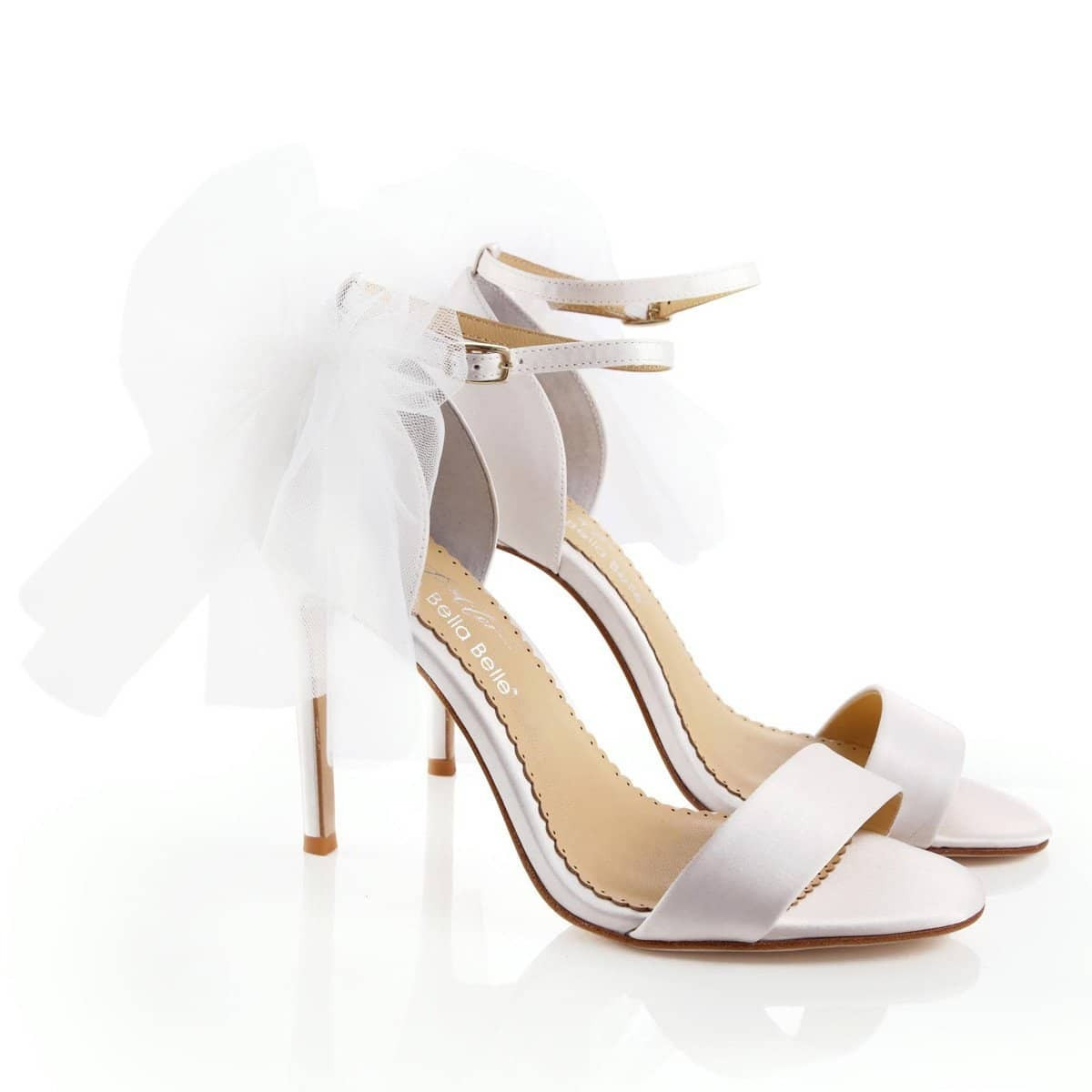 Ivory Wedding Shoes With Bow Tulle | Bella Belle Shoes