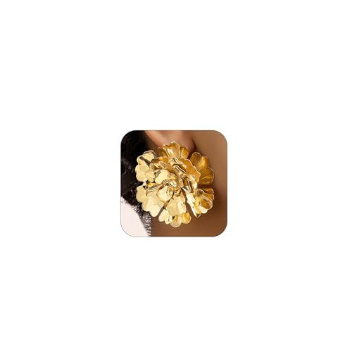 Gold Flower Earrings for Women Spring Floral Earrings Big Flower Stud Earring Statement Jewelry Spring Fashion Dresses for Women 2025 | Amazon (US)