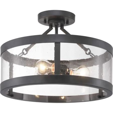 Progress Lighting Gresham 3 Light 18" Wide Semi-Flush Drum Ceiling Fixture / PendantModel: P35011... | Build.com, Inc.