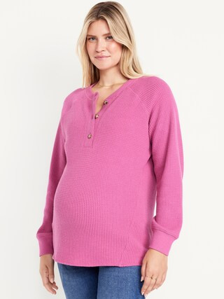 Maternity Waffle Henley | Old Navy (US)
