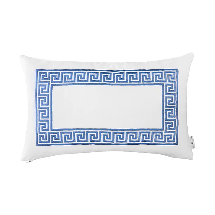 Greek Key Pillow In Royal Blue | Caitlin Wilson Design