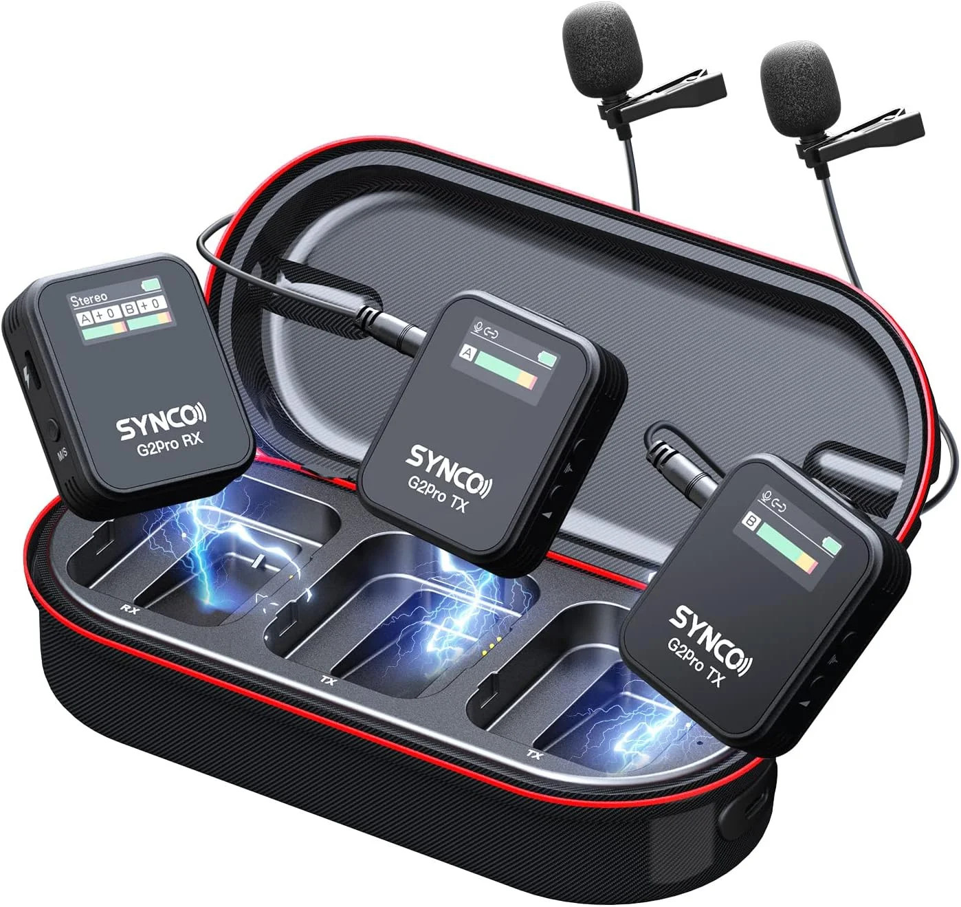 SYNCO Wireless Lavalier Microphone, G2(A2) Pro 2.4G Dual Mic 656FT 8H for Camera Smartphone Table... | Walmart (US)