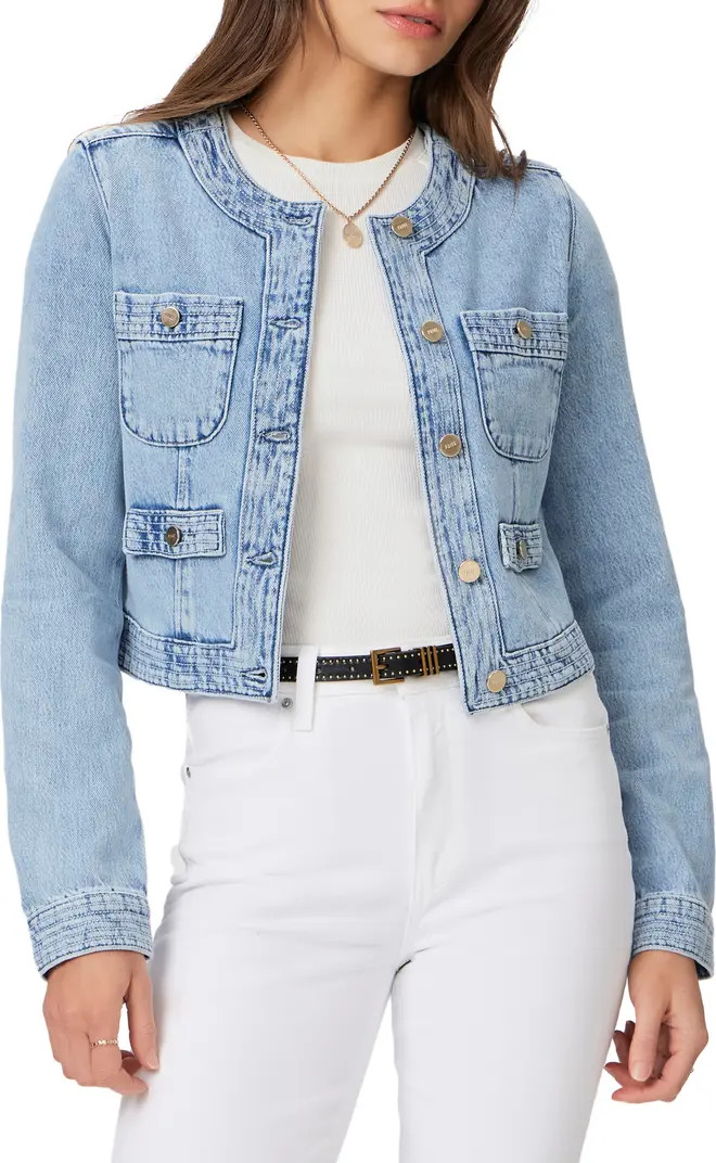 PAIGE Kiya Crop Denim Jacket | Nordstrom | Nordstrom