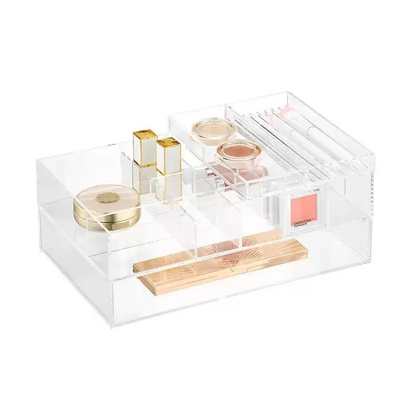 Clear Acrylic Large Stackable Trays | The Container Store