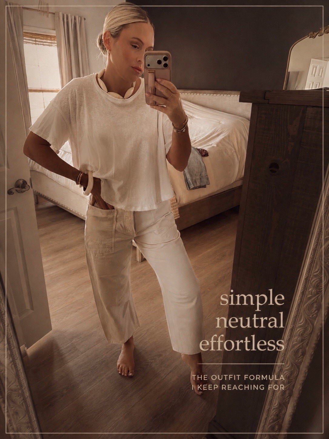 Found my tee on sale! I grab for it constantly! Jeans come in more colors! A twist on a fave style! TTS.

Jeans. Tee. Summer outfit. Vacation outfit. White. Denim.

#LTKootd