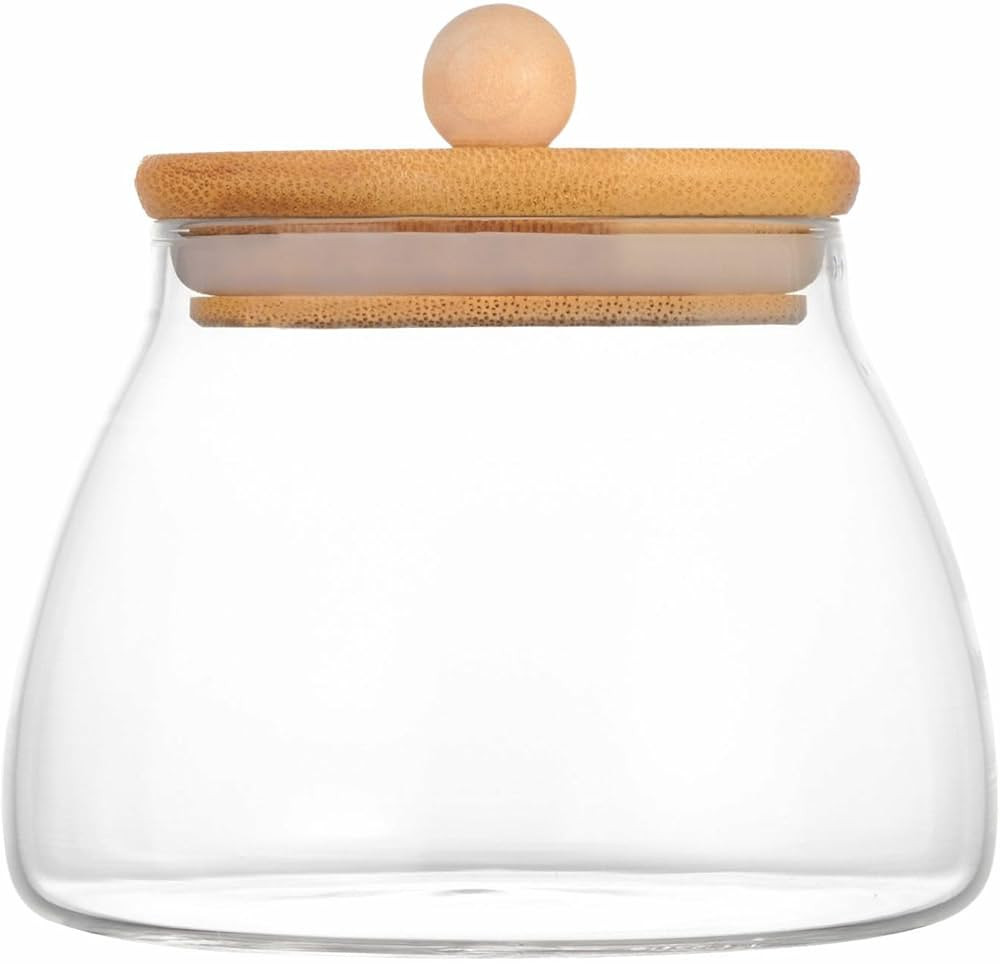 Glass Jar with Airtight Bamboo Lid Container Storage for Kitchen Storage Candy Bottle13.5 OZ/400m... | Amazon (US)