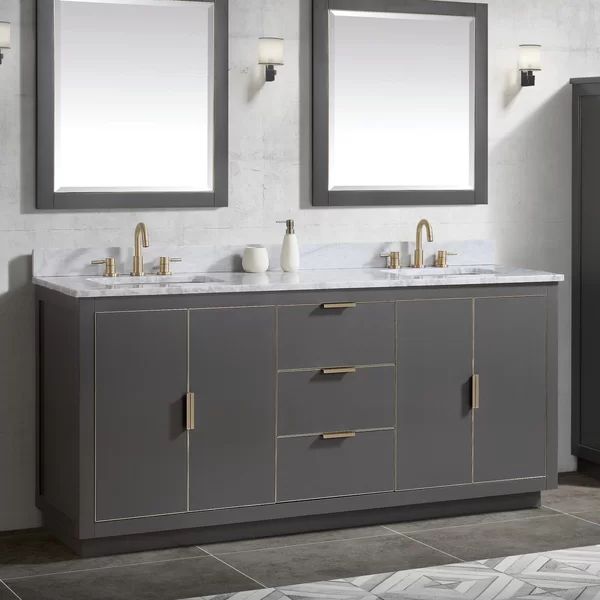 Austen 72" Double Bathroom Vanity Base Only | Wayfair North America