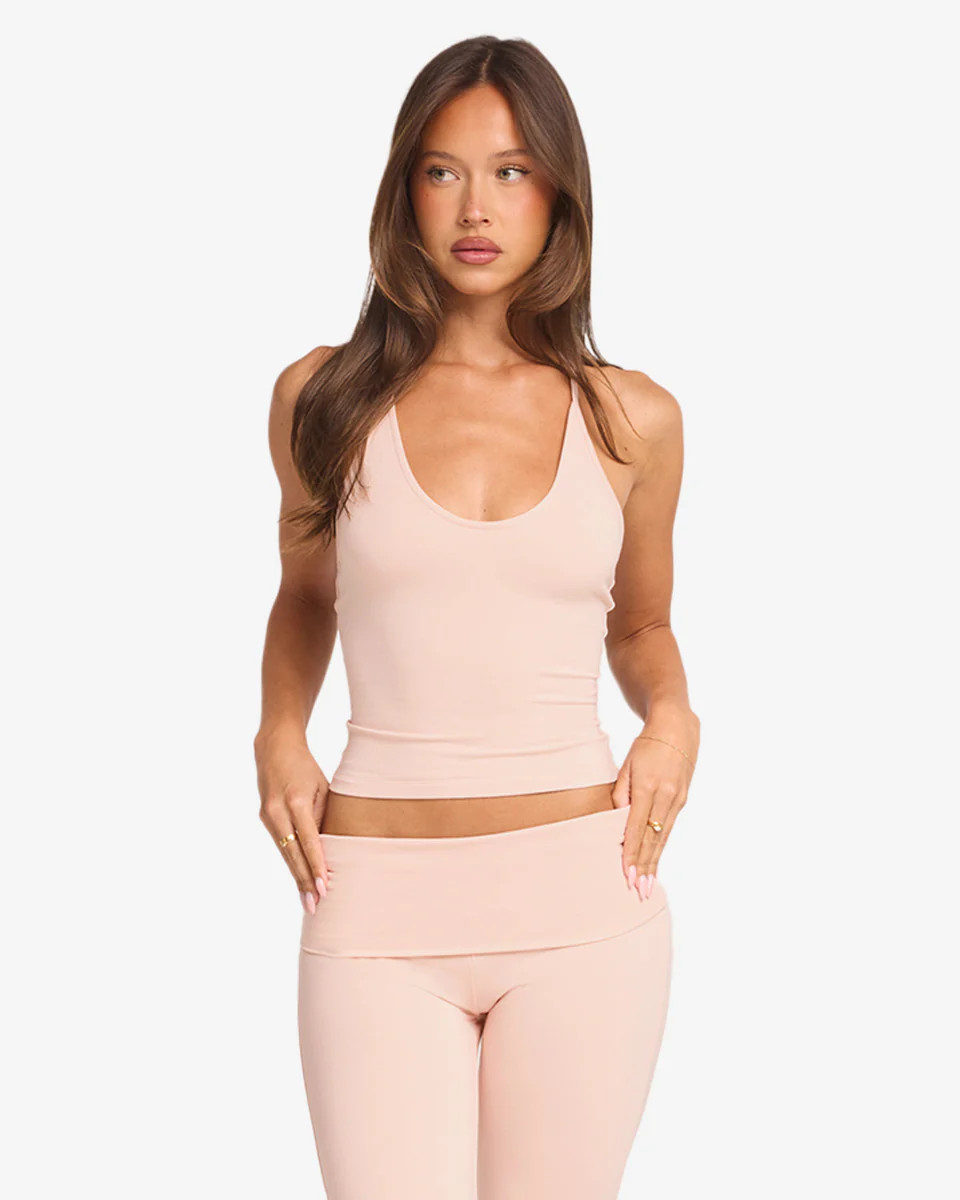 Halter Tie Tank | Blush | Crop Shop Boutique US