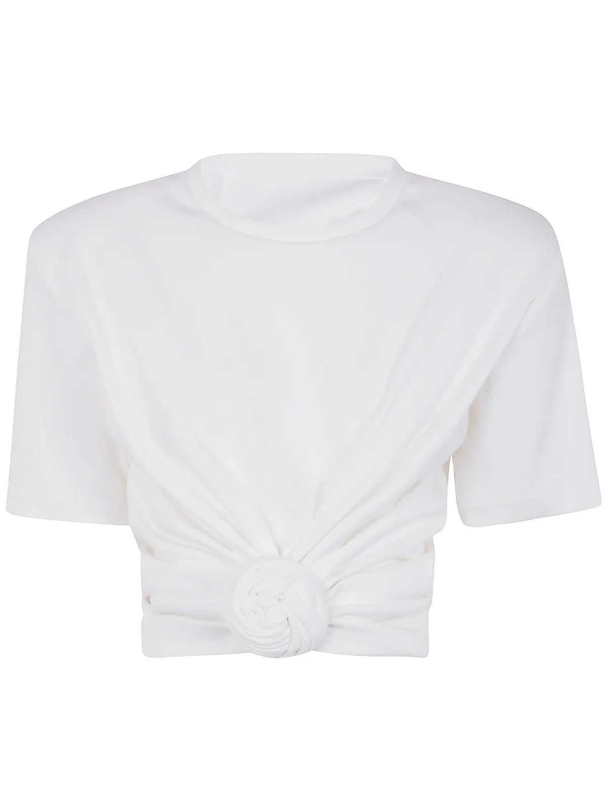 Magda Butrym Knotted Crewneck T-Shirt | Cettire Global