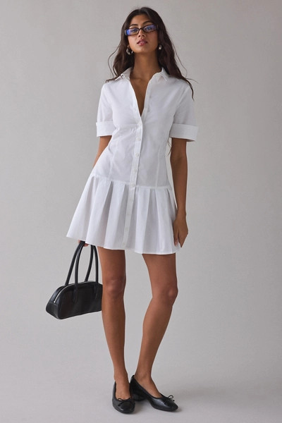 BDG Special Treatment Drop Waist Short Sleeve Shirt Mini Dress | Urban Outfitters (US and RoW)