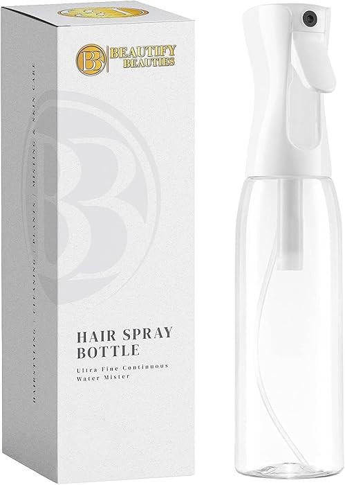 BeautifyBeauties Spray Bottle For Hair \u2013 Continuous Mister Spray Bottle for Hairstyling, Cle... | Amazon (US)
