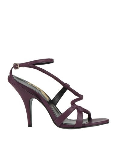 Patrizia Pepe Woman Sandals Plum Size 10 Leather | YOOX (US)