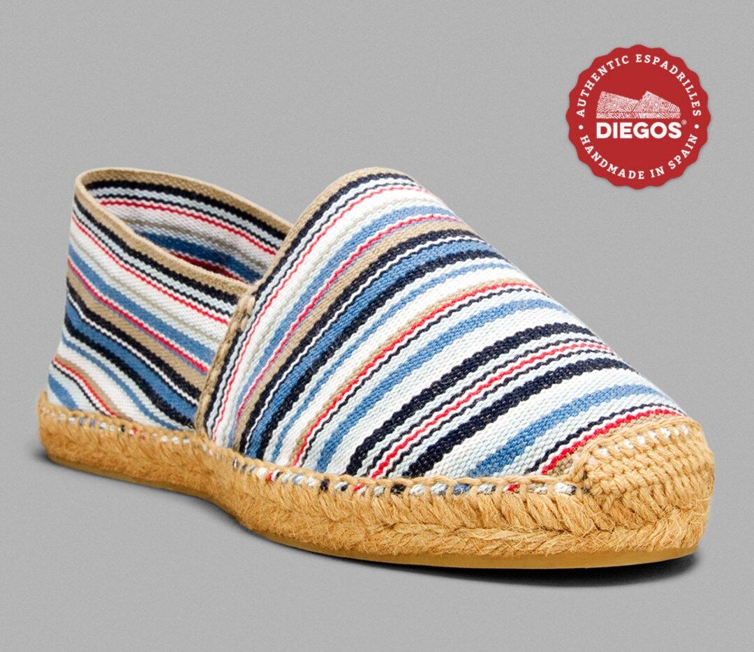 Diegos® Classic Flat Côte D'azur Stripes Espadrilles Shoes - Etsy | Etsy (US)