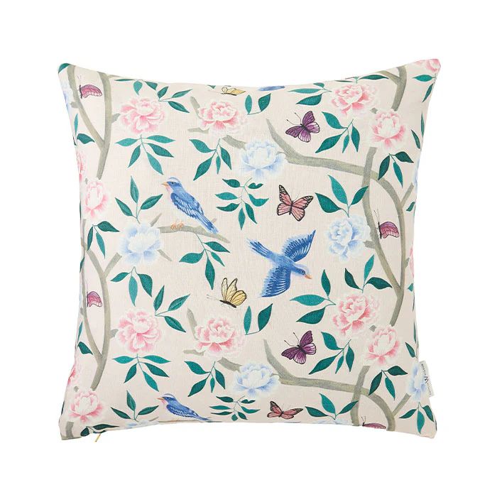Blush Chinoiserie Pillow | Caitlin Wilson Design
