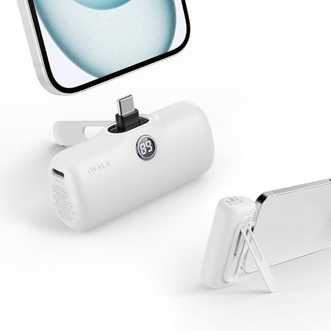 iWALK Portable Charger for iPhone 15 iPhone 16 Series, 20W PD Fast Charging USB-C Power Bank, LED... | Amazon (US)