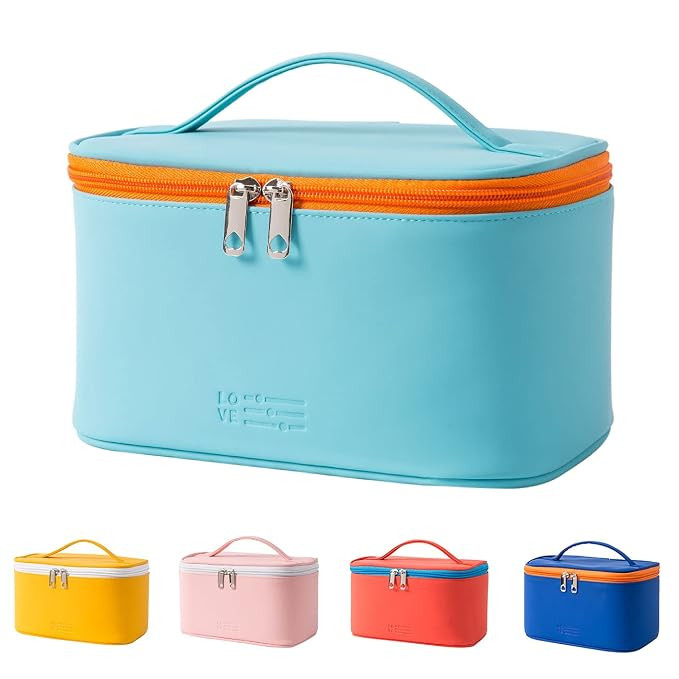 Makeup Bag Travel Cosmetic Bags for Women Girls Zipper Pouch Makeup Organizer Waterproof Cute (Cy... | Amazon (US)