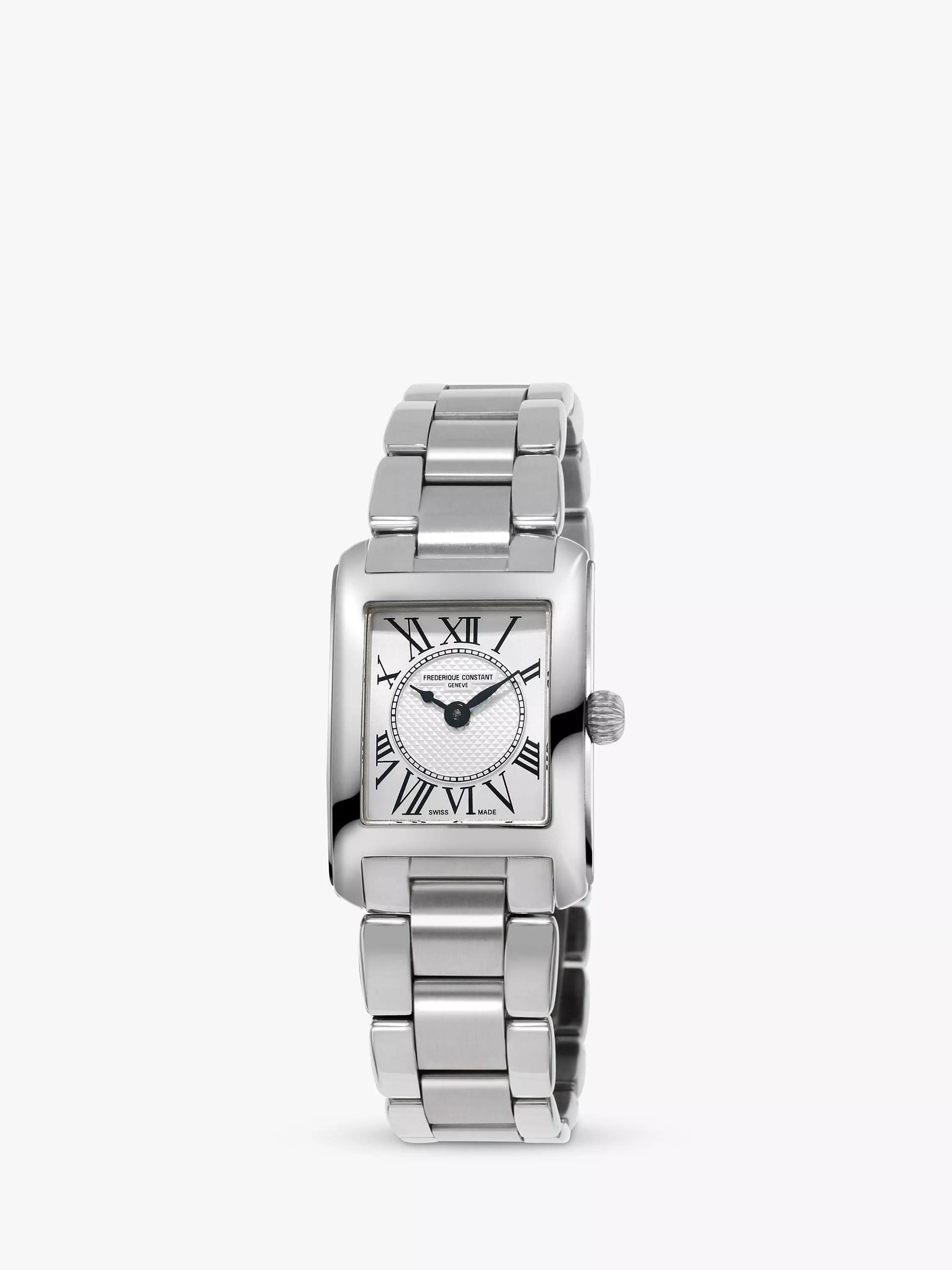 FC-200MC16B Women's Carr\u00e9e Bracelet Strap Watch, Silver | John Lewis (UK)