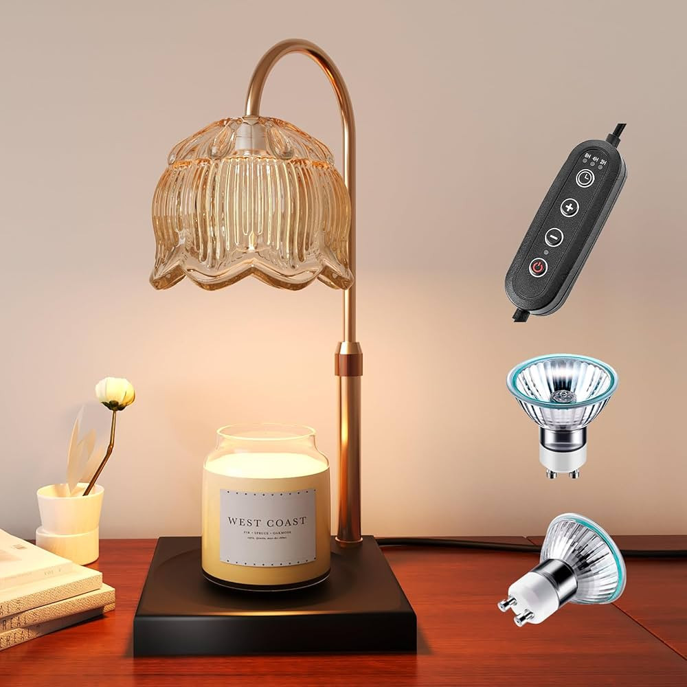 Candle Warmer Lamp, Dimmable Candle Warmer Lamp with Timer, Presents for Mom, Electric Candle Lam... | Amazon (US)